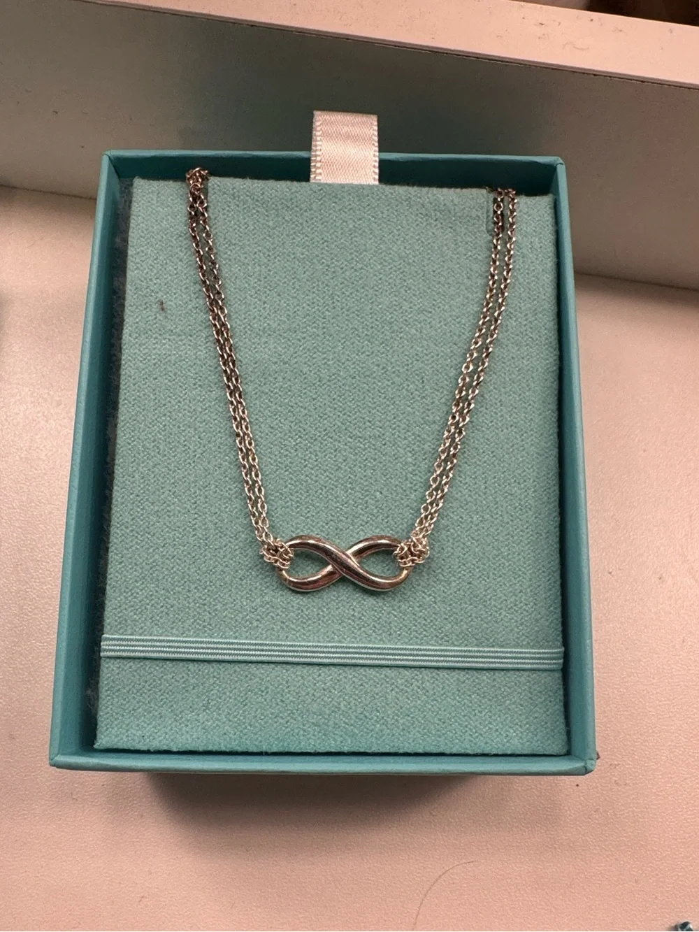Tiffany & Co. Silver Infinity Double-Chain Necklace